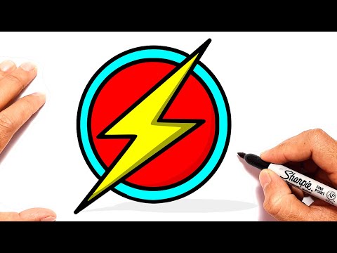 How To Draw FLASH Logo Step By Step