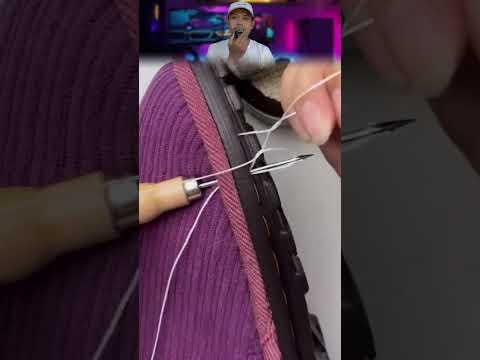 Cara menjahit atau mengsol sepatu
