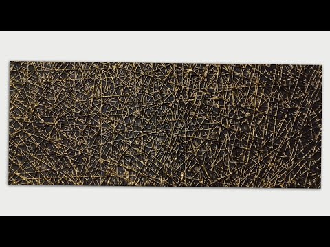 Gold Textured 3D Abstract Painting on Canvas Acrylic Painting with Texture Tutorial