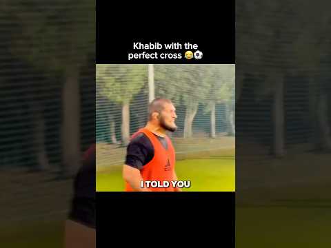 Khabib with the perfect cross 😂⚽️
