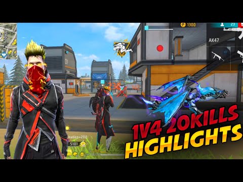 1 vs 4 20kills Highlights in Grandmaster Lobby 🤯 Br Rank Gameplay Highlights ❤ AK47 20Kills