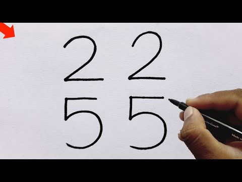 Easy Lion Drawing Tutorial Using 2255 Number l Lion Drawing Easy Step By Step l Number Drawing