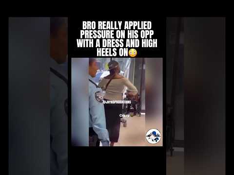 Bro almost took the heels off just to throw the fade 👀 #funny #crazy #viralvideo #viralshort #fyp