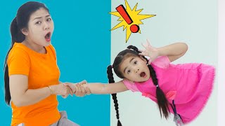 Suri Pretends Play w/ Magic Wand for Challenge Goes Through a Wall