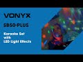 Party Speaker System with Lights & Bluetooth - Vonyx SBS50B-PLUS Black