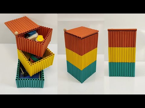 DIY - Multi-layer Rotating Storage Box - For Jewelry Organizer and Office Materials - Paper Crafts