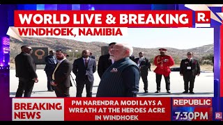 PM Modi Attends Wreath Laying Ceremony at Heroes Acre | 5 Nations Visit