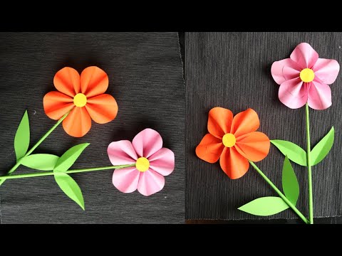 Easy Way To Make Paper Flower - Paper Craft - kidscraft