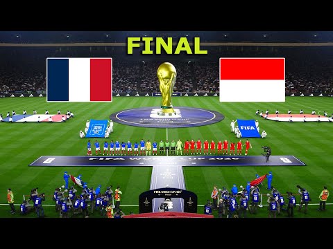 FRANCE vs INDONESIA - FINAL  | FIFA World Cup 2026 USA | Full Match All Goals | PES Gameplay