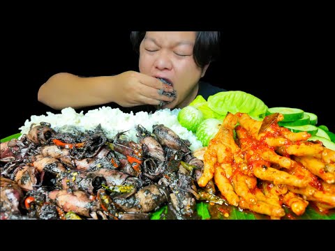MUKBANG CUMI TINTAH HITAM CEKER MERCON