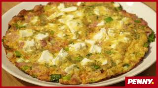 Újhagymás omlett sajttal