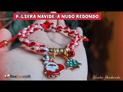 Aprende a Realizar pulsera Navideña 🎅🎄 || beebeecraft