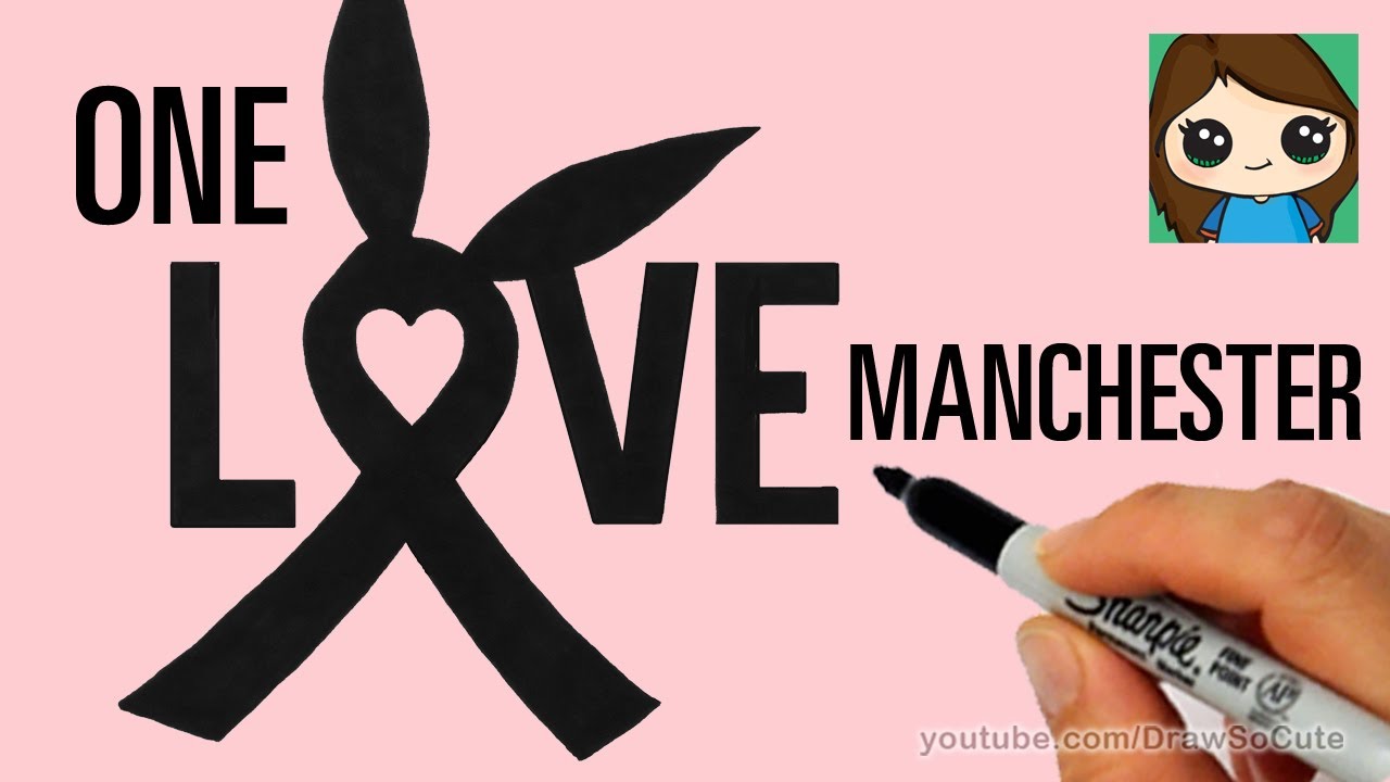 How to Draw Ariana Grande's One Love Manchester Ribbon Symbol
