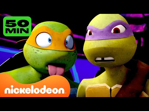 Tartarugas Ninja | 50 MINUTOS dos MELHORES Momentos de Michelangelo e Donatello! 🧡💜 | Nickelodeon