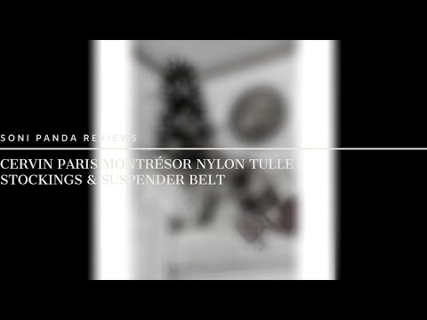 Cervin Paris Montrésor Nylon Tulle Stockings & Suspender Belt