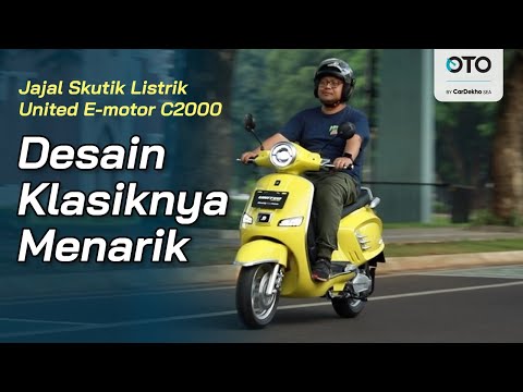 JAJAL SKUTIK LISTRIK UNITED E-MOTOR C2000, BISA JALAN 130 KM SEKALI CAS