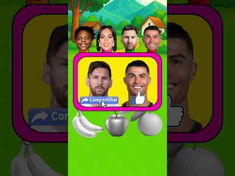 Quem Consegue Colorir as Frutas Corretamente? 🍌🍎🍊 Ronaldo🐐 vs Messi😍 vs Speed🔥 vs Georgina🎨