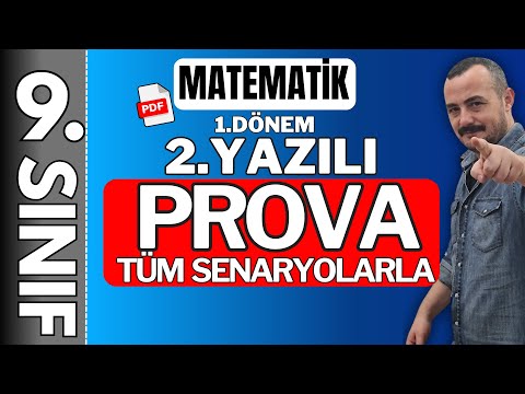 9. Sınıf matematik 1. dönem 2. yazılı - Provası - Tüm Senaryolar