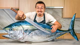 Cutting a Whole Bluefin Tuna into Sushi