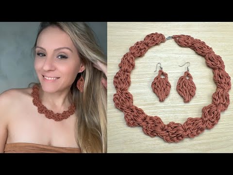 Maxi Colar de crochê em 10 minutos/ Facil, rapido e super elegante/ Crochet necklace