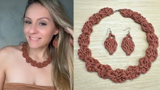 Maxi Colar de crochê em 10 minutos/ Facil, rapido e super elegante/ Crochet necklace