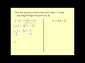 Understanding Point-Slope Form of a Line