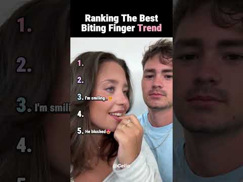 Ranking the Best Biting Finger Trend💖 #ranking #tiktok #viral #couple