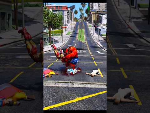 GTA -V Hulk ko thande Pani me dhakka de dia 😂 #gta5 #funnyshorts #shortsfeed
