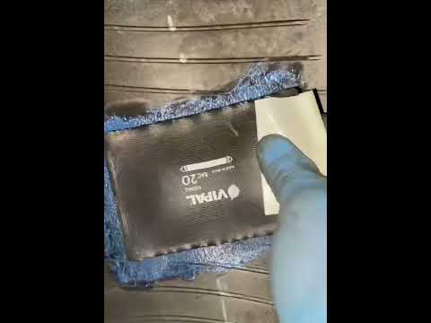 Reparación de cubierta 385/65R/22.5 pinchazo##youtube#short