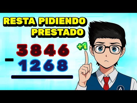 RESTA PRESTANDO DE 4 CIFRAS - Como Se Resta LLEVANDO (SUPER FACIL)