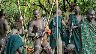 Stick Fight Surma Tribe Omo Valley Ethiopia/Suri tribe stick fight Donga stick fighting