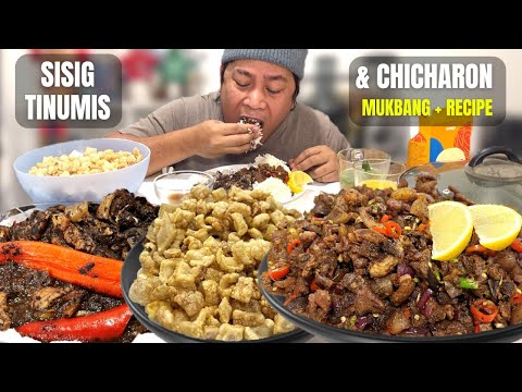 AUTHENTIC SISIG PAMPANGA, TINUMIS NUEVA ECIJA! CHICHARON BULACAN! Filipino Food. Mukbang & Recipe.