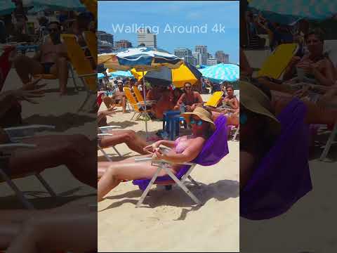 🏖️  Beach Walk Leblon, Rio de Janeiro, Brazil #shorts  #beach #praia #travel