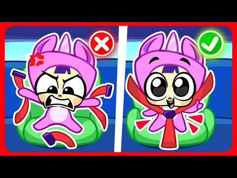 🚗Learn Safety Rules In The Car With Piccoletta💖Safety Rules In The Pool 🏊 Safety Cartoon