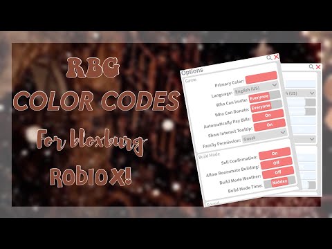 Bloxburg Color Codes Rainbow