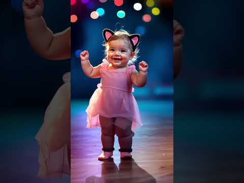 A baby's magic with cat. #youtubeshorts #cute #kawaii #ai #baby #dog #animals #magic