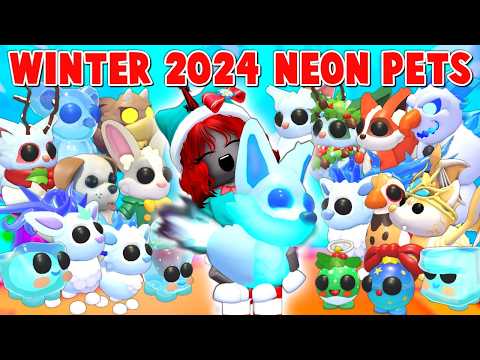 Making ALL 2024 Winter Adopt Me Pets NEON!