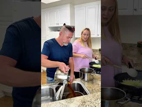 Asked my husband to pour out the compote… He literally poured …. 😱😭 #marriedlife #sendhelp #funny