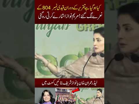 Qaidi No. 804 Salogan During Maryam Nawaz's Speech