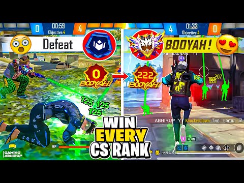 How To Win Every CS Rank With Random Players😱🔥| CS Rank Tips And Tricks | Free Fire