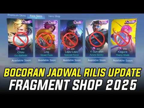 BOCORAN JADWAL RILIS UPDATE FRAGMENT SHOP 2025 ! UPDATE FRAGMRNT SHOP BULAN JANUARY 2025? MLBB