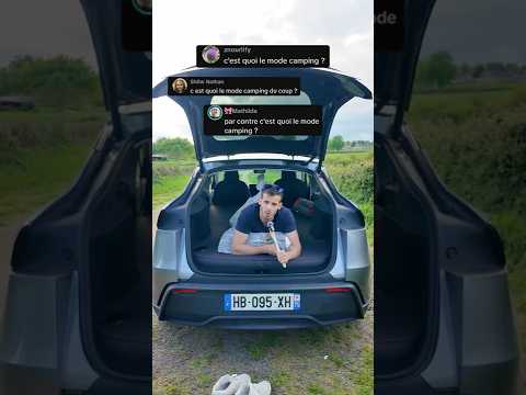 DORMIR dans une TESLA avec le MODE CAMPING ! ⛺️
