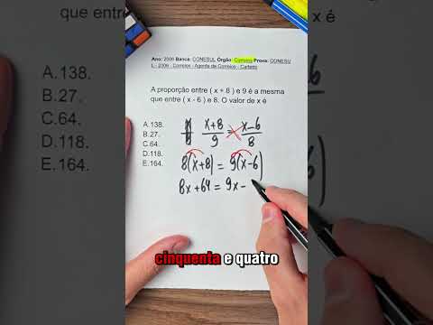 Proporção no concurso dos correios #correios #matematica #concursos