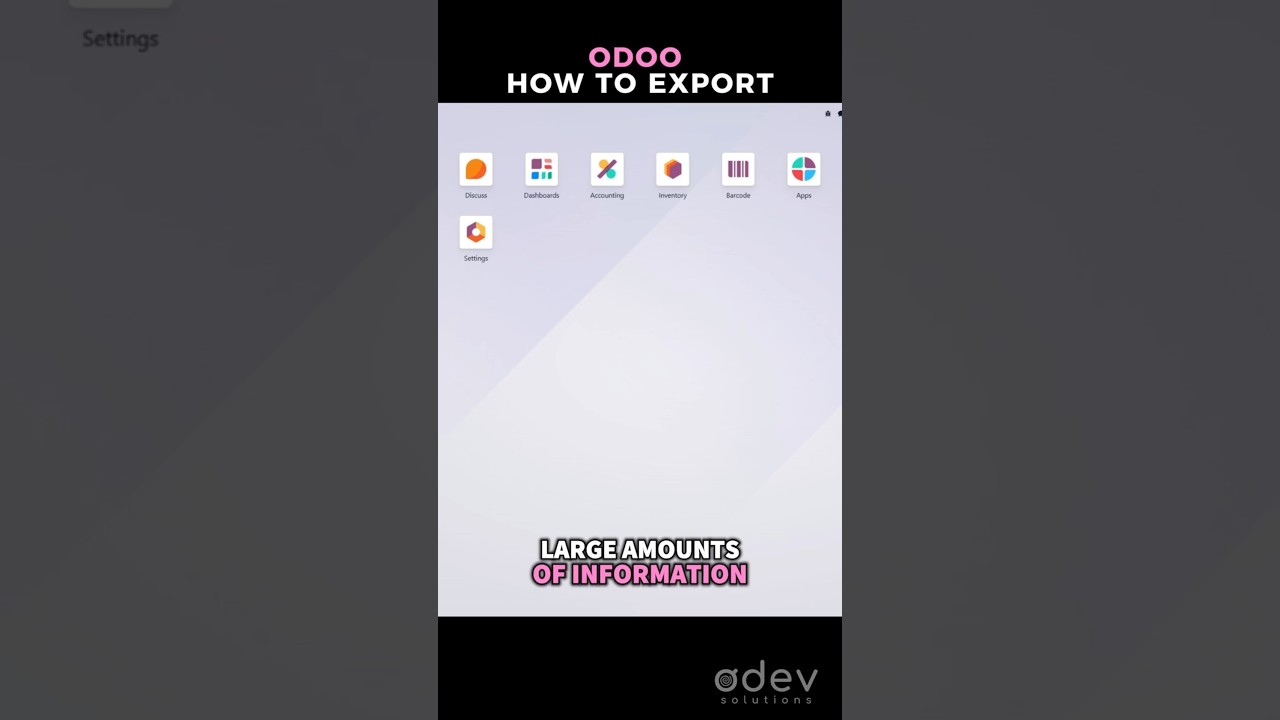 How to Export Data in Odoo | Odoo Export Tutorial | 10.08.2026

Need to extract your business data from Odoo? In this Odev Quick Tips episode, learn how to use Odoo's Export feature to quickly ...