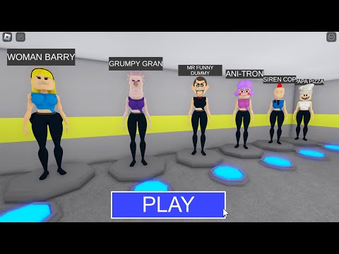 Escaping from a WOMAN BARRY'S PRISON RUN! And BECAME a WOMAN BARRY! #roblox #obby