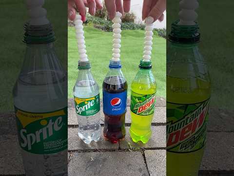 Coca Cola, Fanta, Sprite und Mentos | Experiment #Shorts
