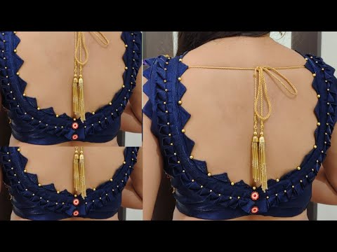 Blue color ka khubsurat blouse design full cutting and stiching
