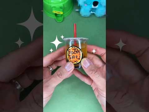 How to Make Boba Bubble Tea Miniature😍| Craft Tutorial | Easy DIY for Kids #shorts #miniature #diy