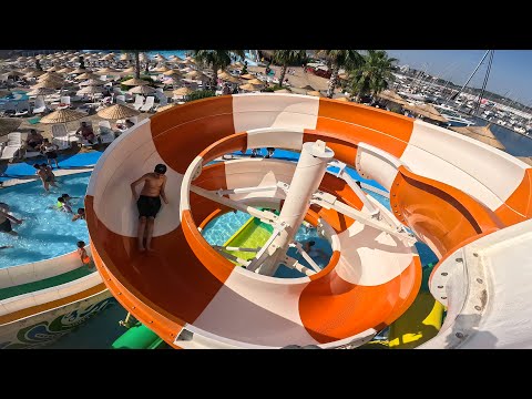 Ring Water Slide at Water Playground in Marina Aquapark Istanbul