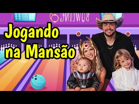 LUCCAS NETO E JESSI JOGANDO BOLICHE COM OS FILHOS NA MANSÃO!